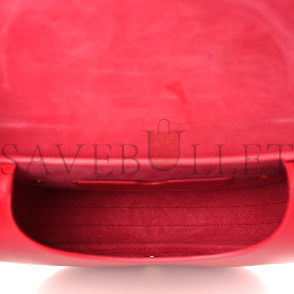 D*or box calfskin medium bobby flap raspberry (22*17*7cm)