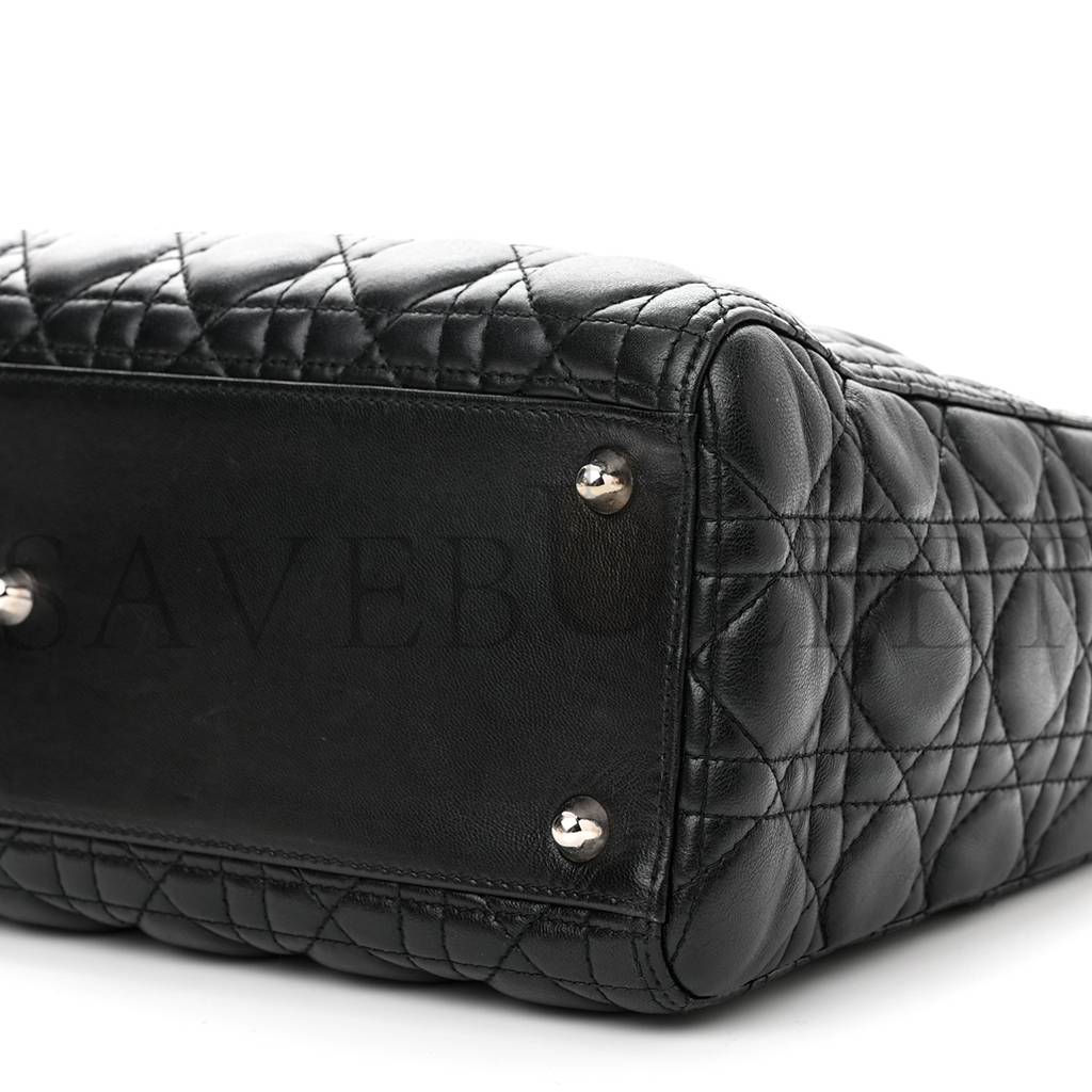 lambskin cannage large lady D*or black