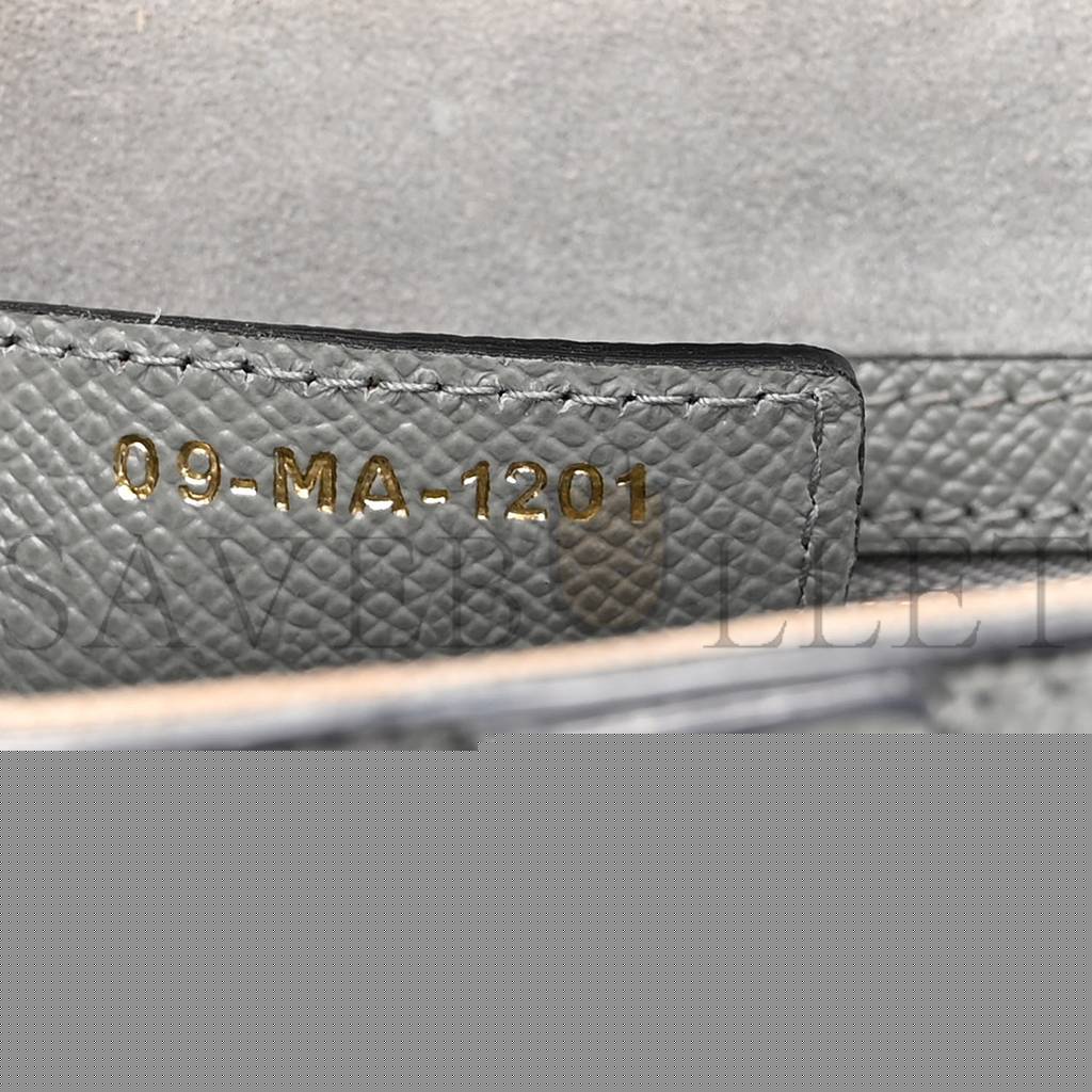 D*or grained calfskin saddle bag grey (24*22*7cm)