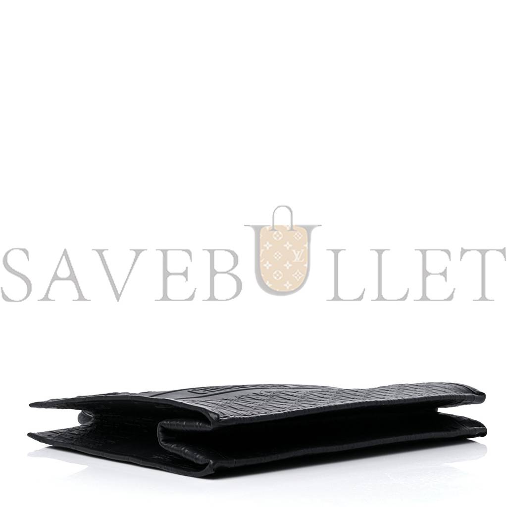 D*or oblique calfskin embossed large book tote black (42*34*18.4cm)