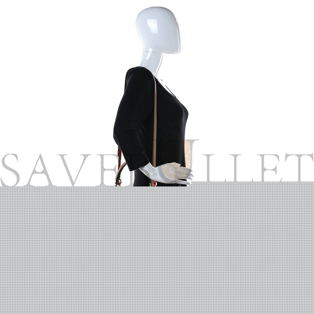 F**di vitello seta nappa plexiglass bi-color medium peekaboo i see u satchel miele scuro tulipano (33*25*13cm)