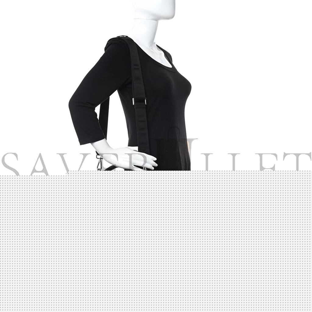 F**di nylon vitello cover logo embossed medium peekaboo i see u satchel black white (38*29*11cm)