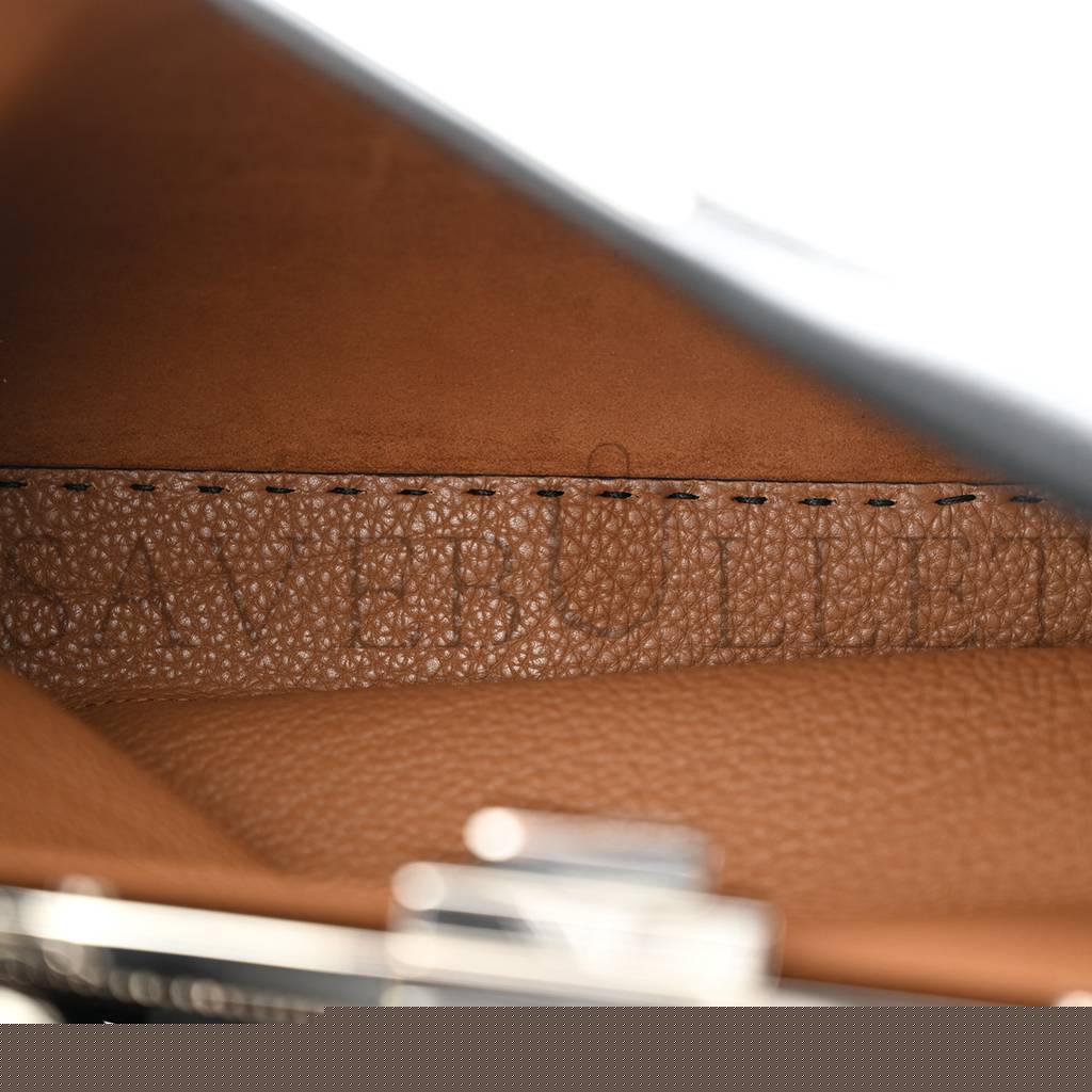 F**di cuoio romano selleria bi-color medium peekaboo iconic satchel black mou (34*24*13cm)