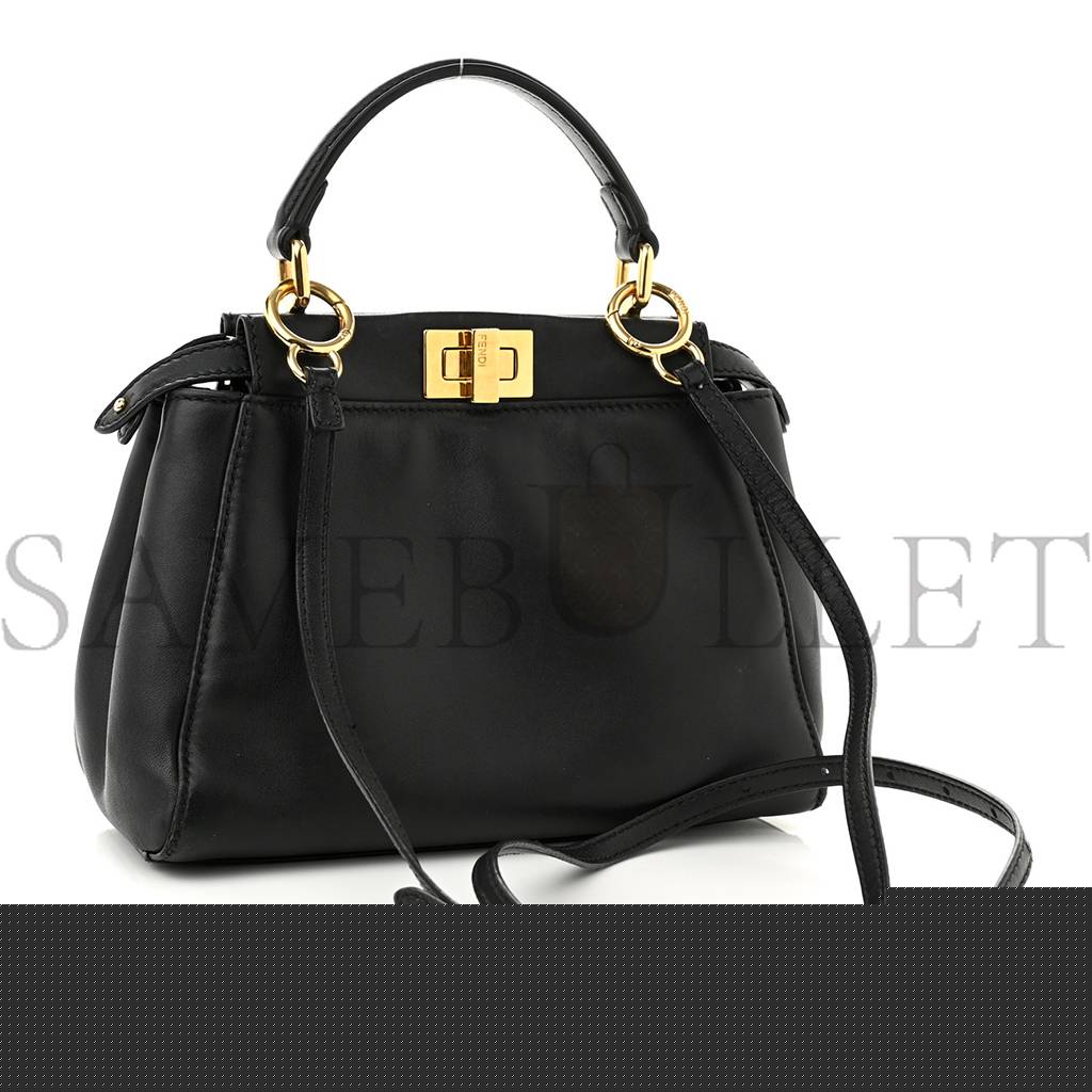 F**di nappa mini peekaboo iconic satchel black (23*19*11cm)