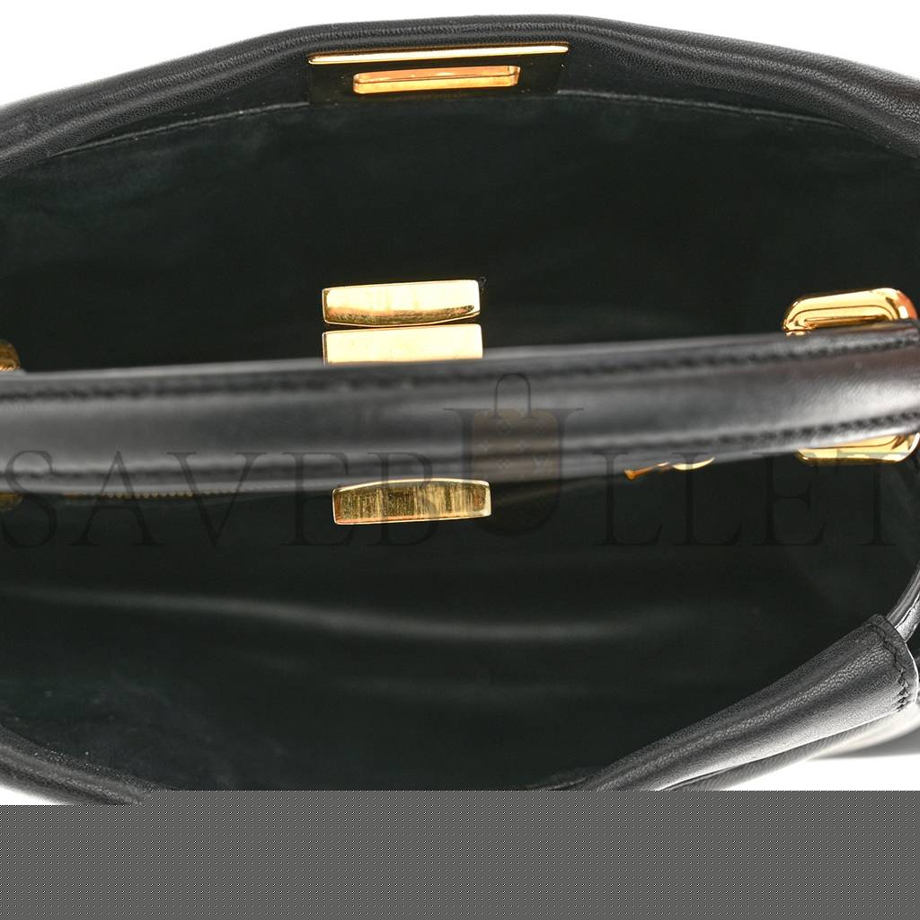 F**di nappa mini peekaboo iconic satchel black (23*19*11cm)