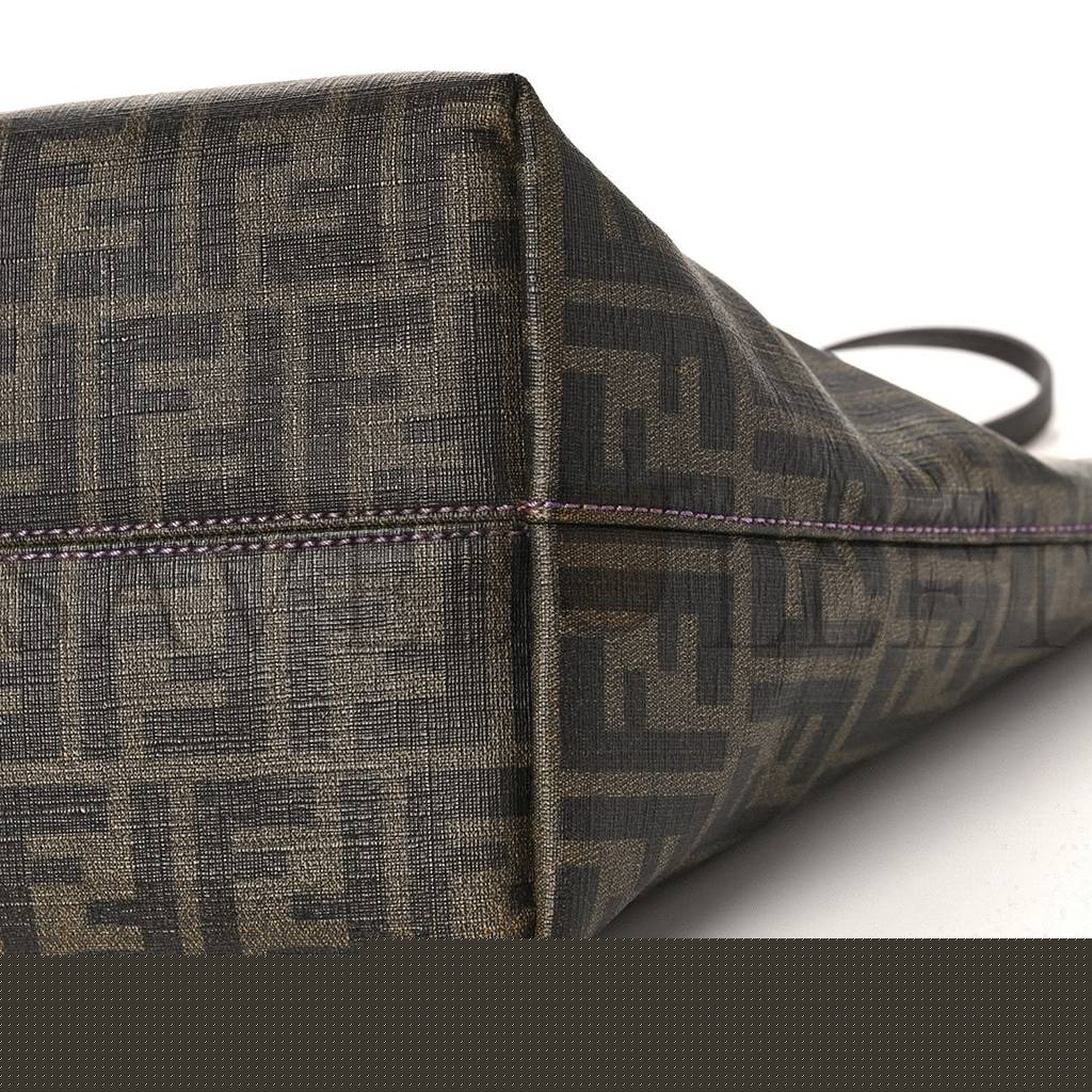 F**di zucca spalmati medium roll tote tobacco viola (47*36*27cm)