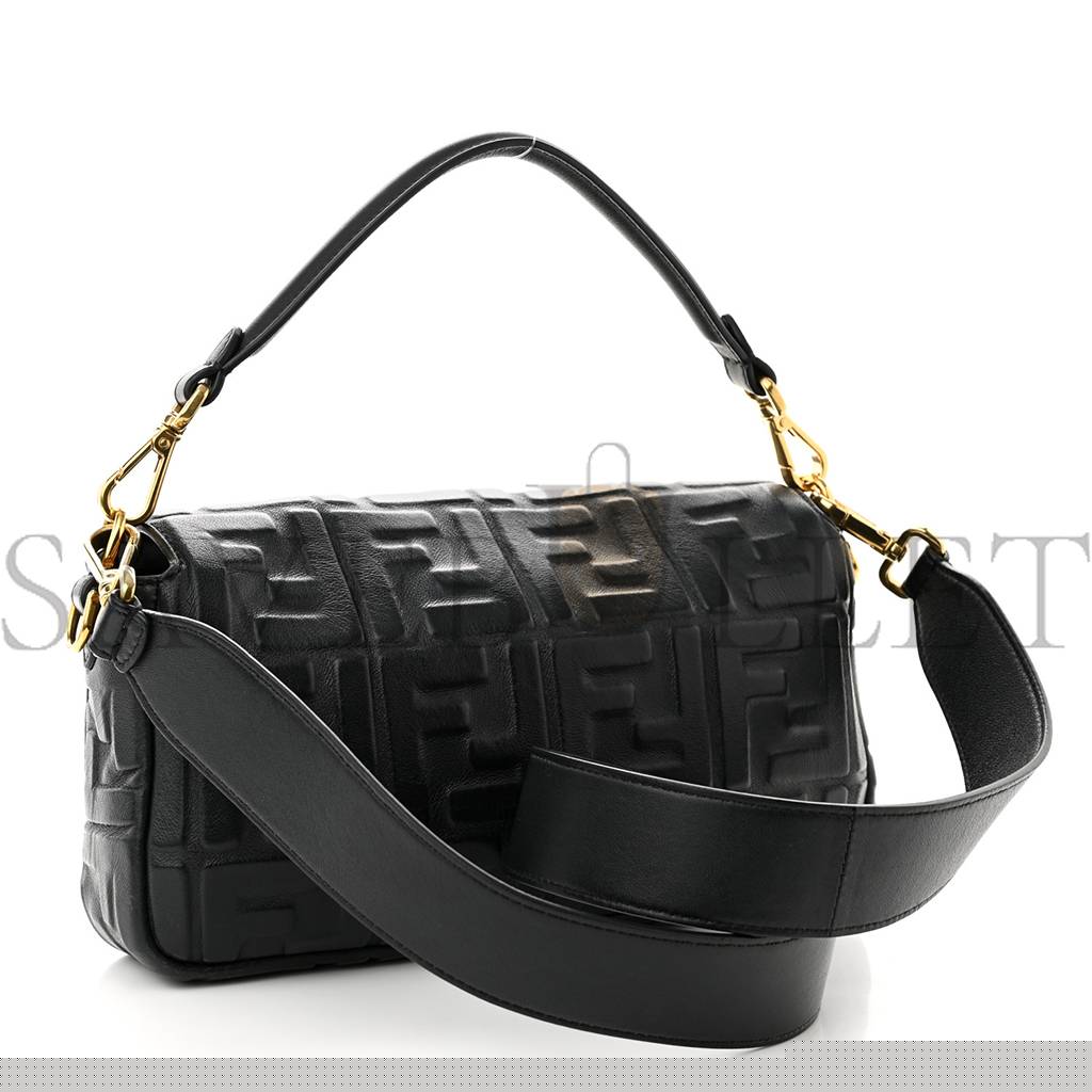 F**di nappa ff 1974 embossed baguette black (26*17*5cm)