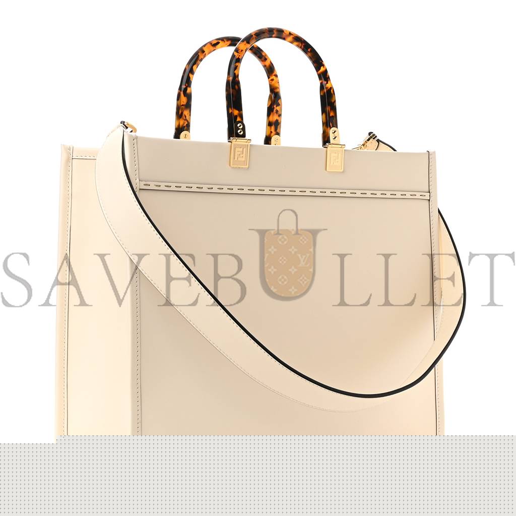 F**di vitello king plexiglass medium F**di sunshine shopper tote white ice (36*30*15cm)