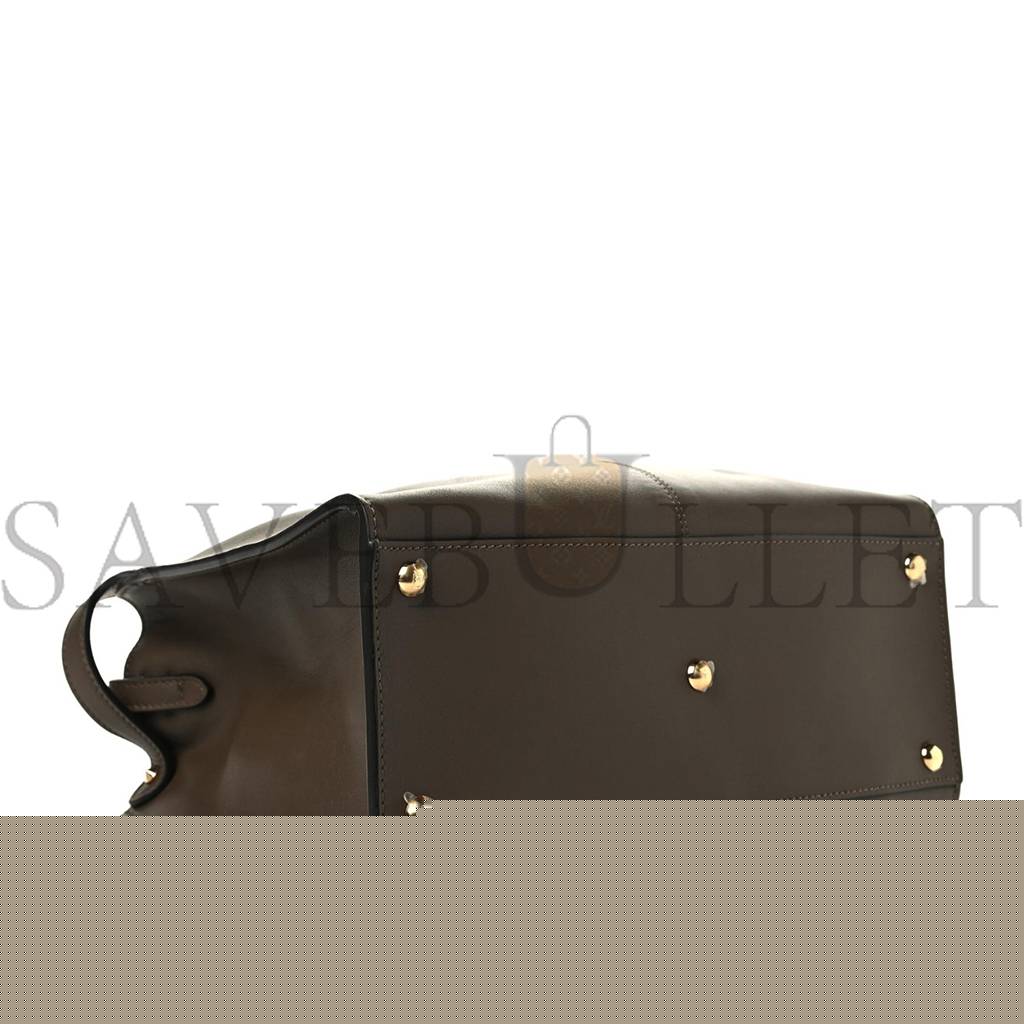 F**di vitello seta glazed fabric ff 1974 medium peekaboo x-lite maya mogano panna (30*25*15cm)