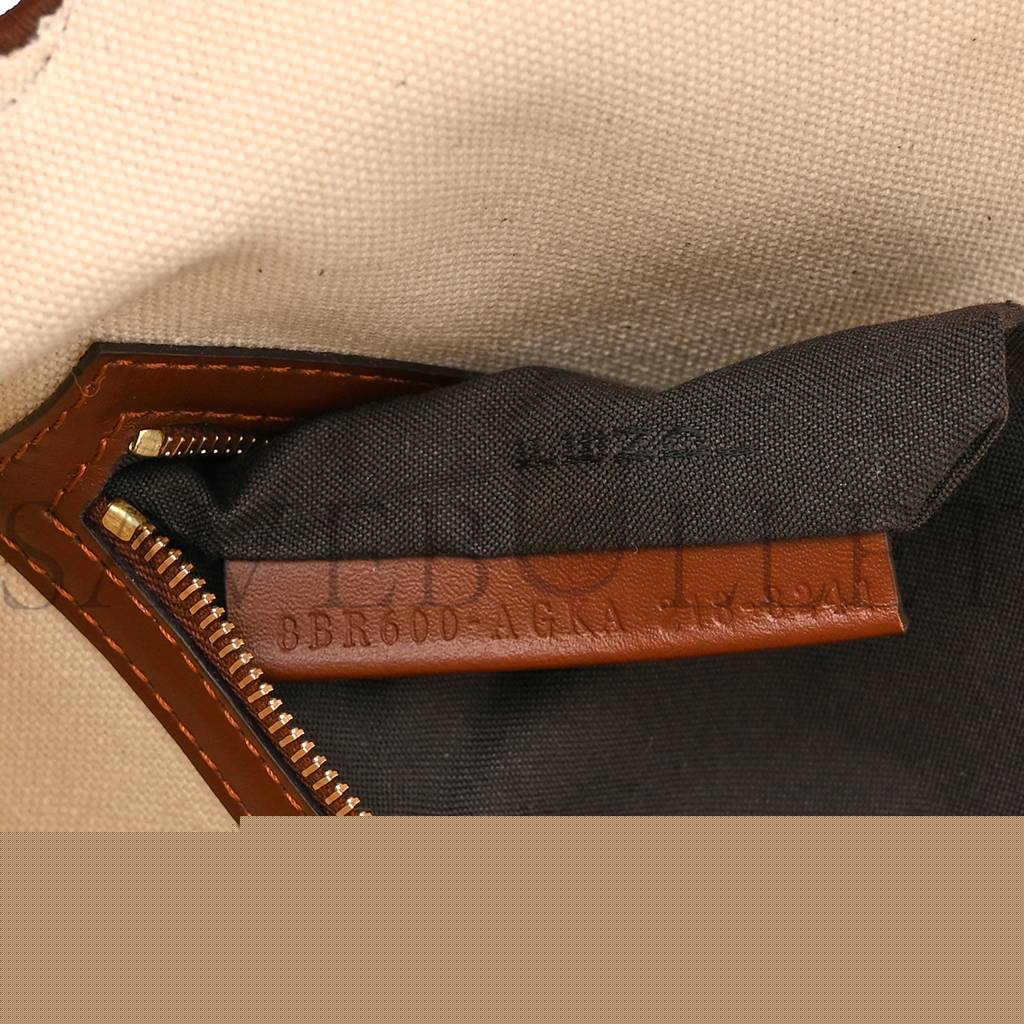 F**di x sara coleman canvas vitello king seta ff fish eye embroidered baguette grezzo multicolor ghianda (28*16*6cm)